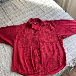 Vintage red button up